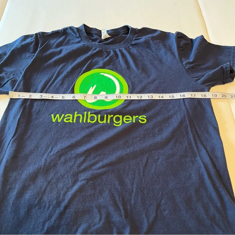 Wahlburgers Mens Size Medium Blue Shirt Our Family Our Story Our Burgers Reality